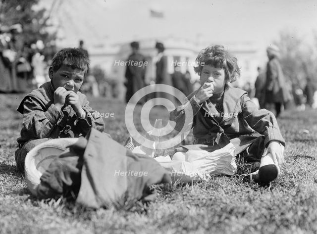 Easter Egg Rolling, White House, 1911. Creator: Harris & Ewing.