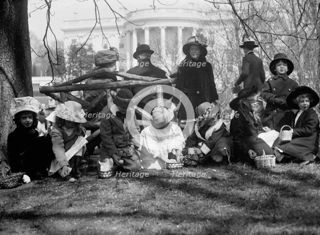 Easter Egg Rolling, White House, 1911. Creator: Harris & Ewing.