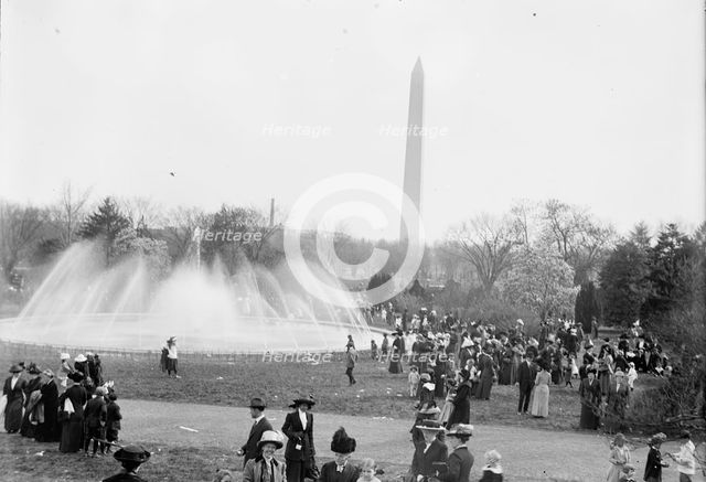Easter Egg Rolling, White House, 1913. Creator: Harris & Ewing.
