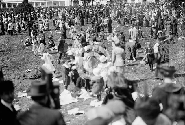 Easter Egg Rolling, White House, 1914. Creator: Harris & Ewing.
