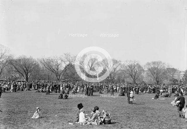 Easter Egg Rolling, White House, 1914. Creator: Harris & Ewing.