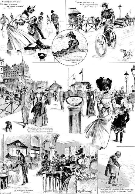 Easter Holiday Sketches at Brighton, 1898. Creator: Carl Hentschel.