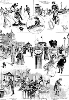 Easter Holiday Sketches at Brighton, 1898. Creator: Carl Hentschel