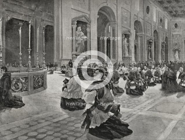 Easter in Rome, Italy, 1898. Creator: Enrique Laporta Valor.