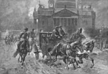 Easter in St. Petersburg--His Majesty the Czar drives to Church 1890. Creator: Unknown