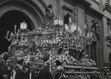 Easter Procession in Madrid, paso of Father Jesus of Medinaceli, 1950
