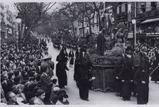 Easter Procession on the Ramblas in Barcelona, ??1956