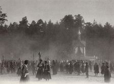 Easter procession, Sarov Monastery, Russia, 1903. Artist: K von Hahn