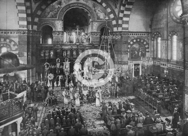 Easter Sunday service at the Greek Church, Bayswater, London, c1903 (1903). Artist: Unknown.