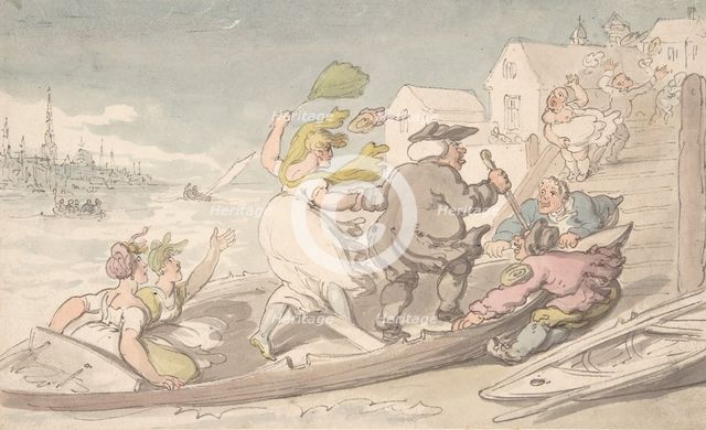 Easterly Winds, ca. 1810. Creator: Attributed to Thomas Rowlandson.