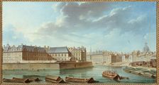 Eastern tip of Ile Saint-Louis, with Hotel de Bretonvilliers and Hotel Lambert, 1757. Creator: Nicolas Raguenet