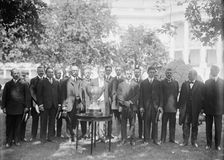 Eastern Yacht Club - President Wilson Presenting Club Cup To Owner of Yacht Ellen Who Won..., 1913 Creator: Harris & Ewing