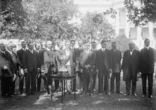 Eastern Yacht Club - President Wilson Presenting Club Cup To Owner of Yacht Ellen Who Won..., 1913 Creator: Harris & Ewing