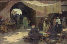 Eastern bazaar scene 1880-1936. Artist: Terrick Williams