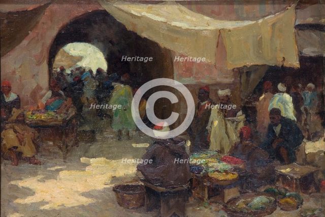 'Eastern bazaar scene', 1880-1936. Creator: Terrick Williams.