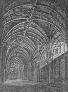 Eastern cloister of St Bartholomew's Priory, West Smithfield, City of London, c1805 (1906). Artist: John Greig