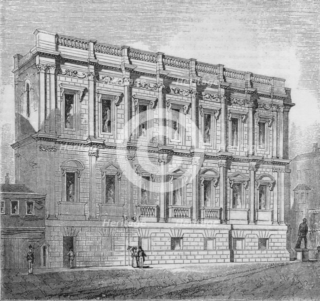 'Eastern Front of the Banqueting room, Whitehall', 1835, (1845). Artist: John Jackson.