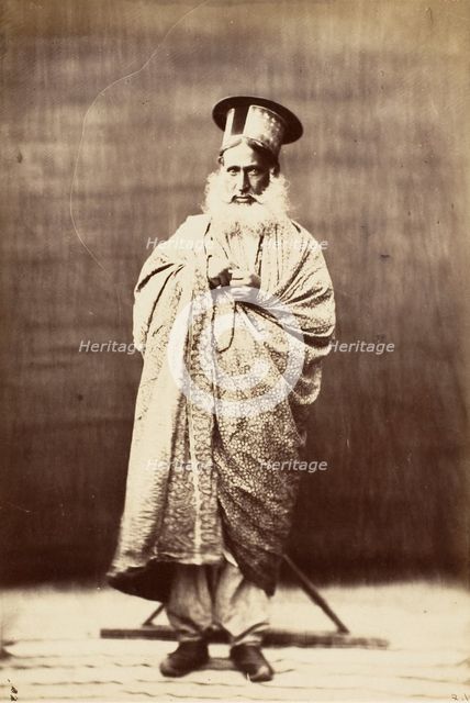 Eastern Man with White Beard, Standing, 1860s. Creator: Unknown.