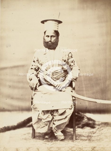 Eastern Man with Beard and Sabre, 1860s. Creator: Unknown.