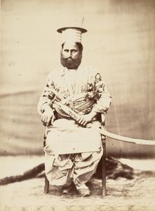 Eastern Man with Beard and Sabre, 1860s. Creator: Unknown