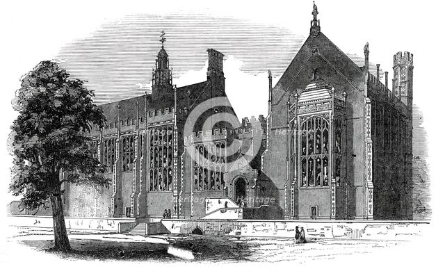 Eastern or garden front, Lincoln's Inn New Buildings, 1845. Creator: Unknown.