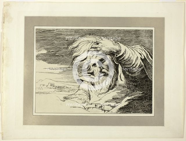 Eastern Patriarch, from the first issue of Specimens of Polyautography, 1803. Creator: James Barry.