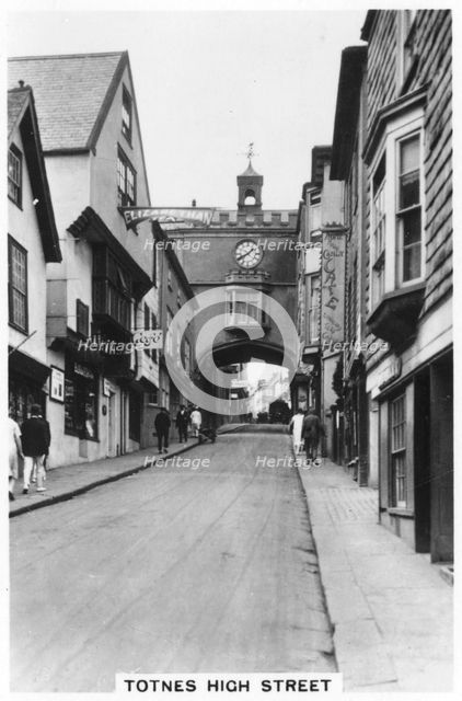 Eastgate, Totnes High Street, Devon, 1937. Artist: Unknown