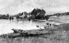 Eastwell Park: the old church and the lake, 1895. Creator: Unknown