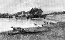 Eastwell Park: the old church and the lake, 1895. Creator: Unknown