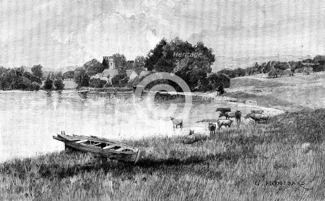 Eastwell Park: the old church and the lake, 1895. Creator: Unknown.