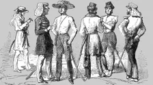 Easy Costume of English Officers at Scutari 1854. Creator: Unknown