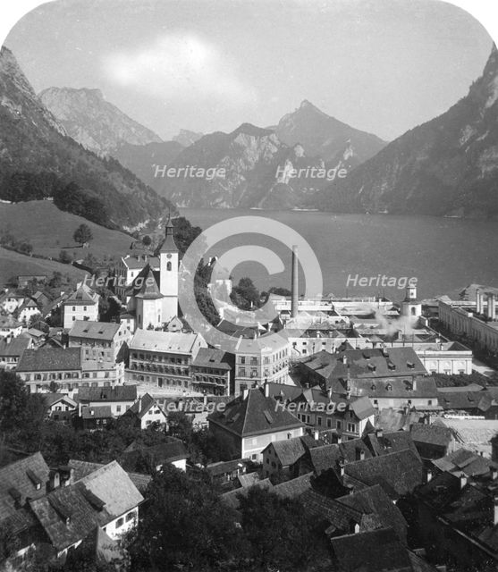 Ebensee and Lake Traun, Salzkammergut, Austria, c1900s.Artist: Wurthle & Sons