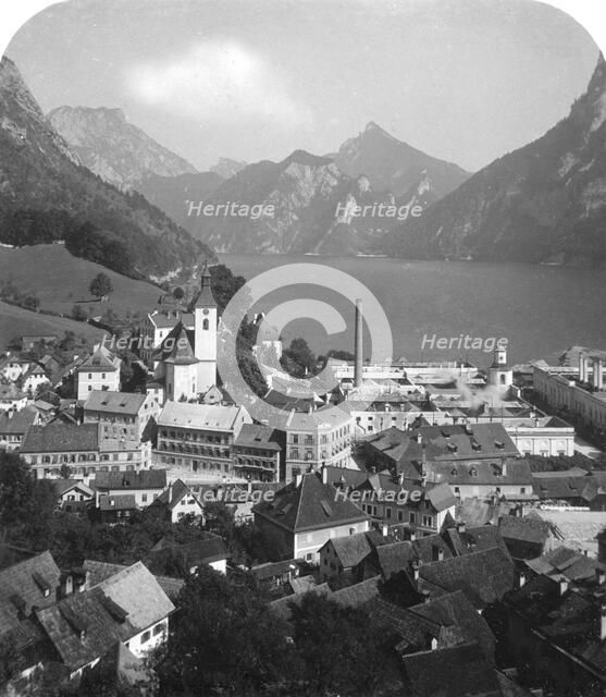 Ebensee and Lake Traun, Salzkammergut, Austria, c1900s.Artist: Wurthle & Sons