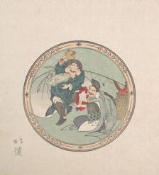 Ebisu and Daikoku; Two of the Seven Gods of Good Fortune, 19th century. Creator: Totoya Hokkei