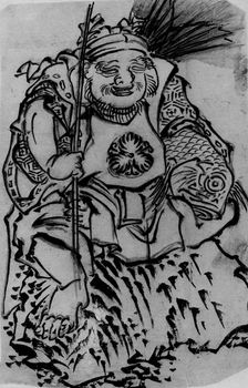 Ebisu (God of Luck, Protector of Merchants), 18th-19th century. Creator: School of Katsushika Hokusai