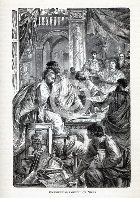 Ecumenical Council of Nicea, 1882. Artist: Anonymous  