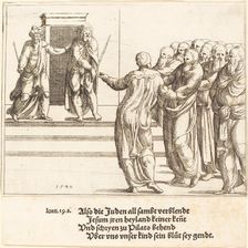 Ecce Homo, and the Jews Deny Christ, 1548. Creator: Augustin Hirschvogel