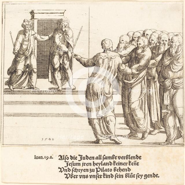 Ecce Homo, and the Jews Deny Christ, 1548. Creator: Augustin Hirschvogel.