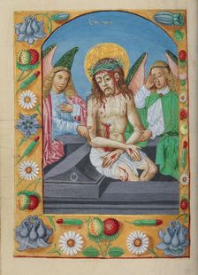 Ecce Homo; Christ with Angels; Book of Hours; early 16th century. Creator: Unknown