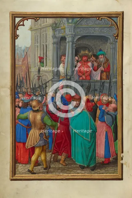 Ecce Homo; Prayer Book of Cardinal Albrecht of Brandenburg, about 1525-1530. Creator: Simon Bening.