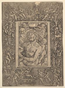 Ecce Homo with Ornamental Border showing the Triumph of Bacchus, 1511. Creator: Hans Baldung