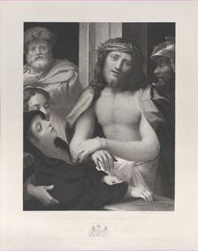 Ecce Homo, with Pontius Pilate behind him at left, the Virgin fainting at lower left, and ..., 1850. Creator: George Thomas Doo