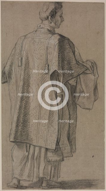 Ecclesiastic Seen from Behind, c. 1645/48. Creator: Anonymous.
