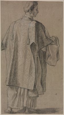 Ecclesiastic Seen from Behind, c. 1645/48. Creator: Anonymous