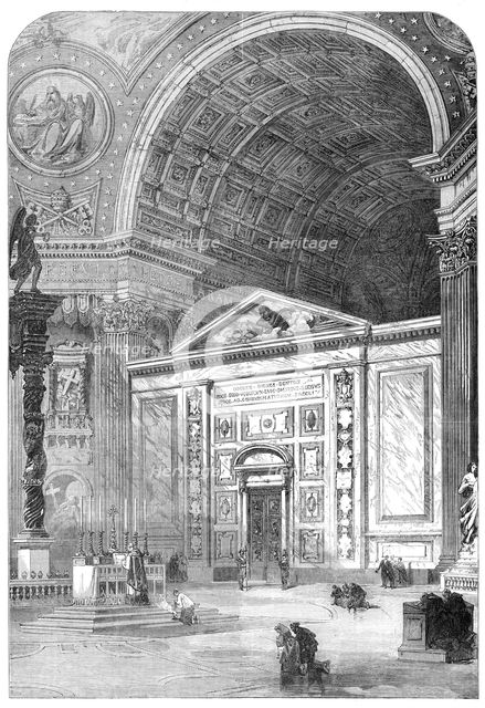 Ecclesiastical Council at Rome: South Transept of St. Peter's...For The Opening Ceremonies, 1870. Creator: Unknown.