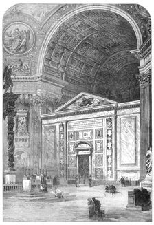 Ecclesiastical Council at Rome: South Transept of St. Peter's...For The Opening Ceremonies, 1870. Creator: Unknown