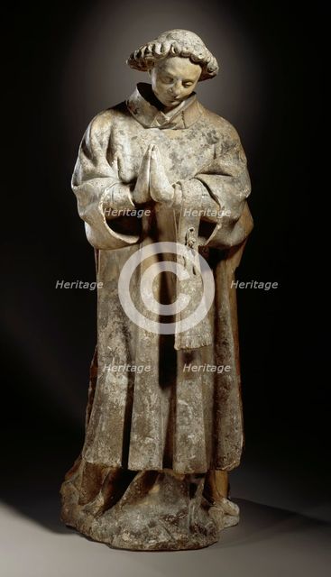 Ecclesiastical Figure in Prayer, between c.1400 and c.1420. Creator: Unknown.