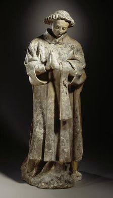 Ecclesiastical Figure in Prayer, between c.1400 and c.1420. Creator: Unknown