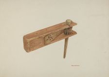 Ecclesiastical Rattle, c. 1939. Creator: R.J. De Freitas