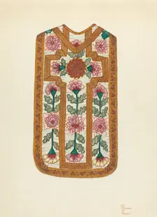 Ecclesiastical Vestment, c. 1939. Creators: Josephine C. Romano, Hal Blakeley
